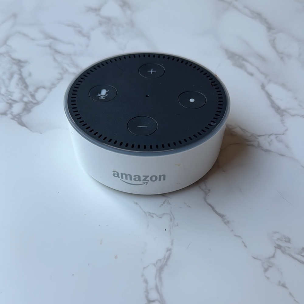 Amazon Echo Dot Speaker in Black and White